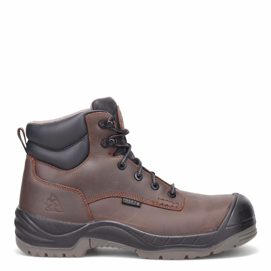 Boots * | Men'S Rocky, Worksmart Waterproof Comp Toe Lace-Up Work Boot