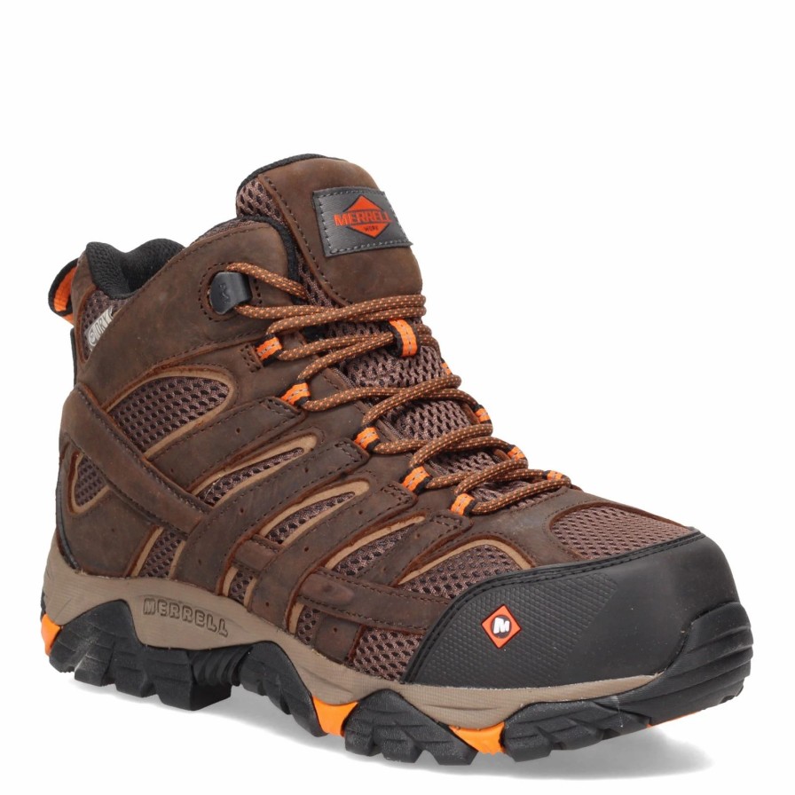 Boots * | Men'S Merrell, Moab Vertex Mid Waterproof Comp Toe Wide Width