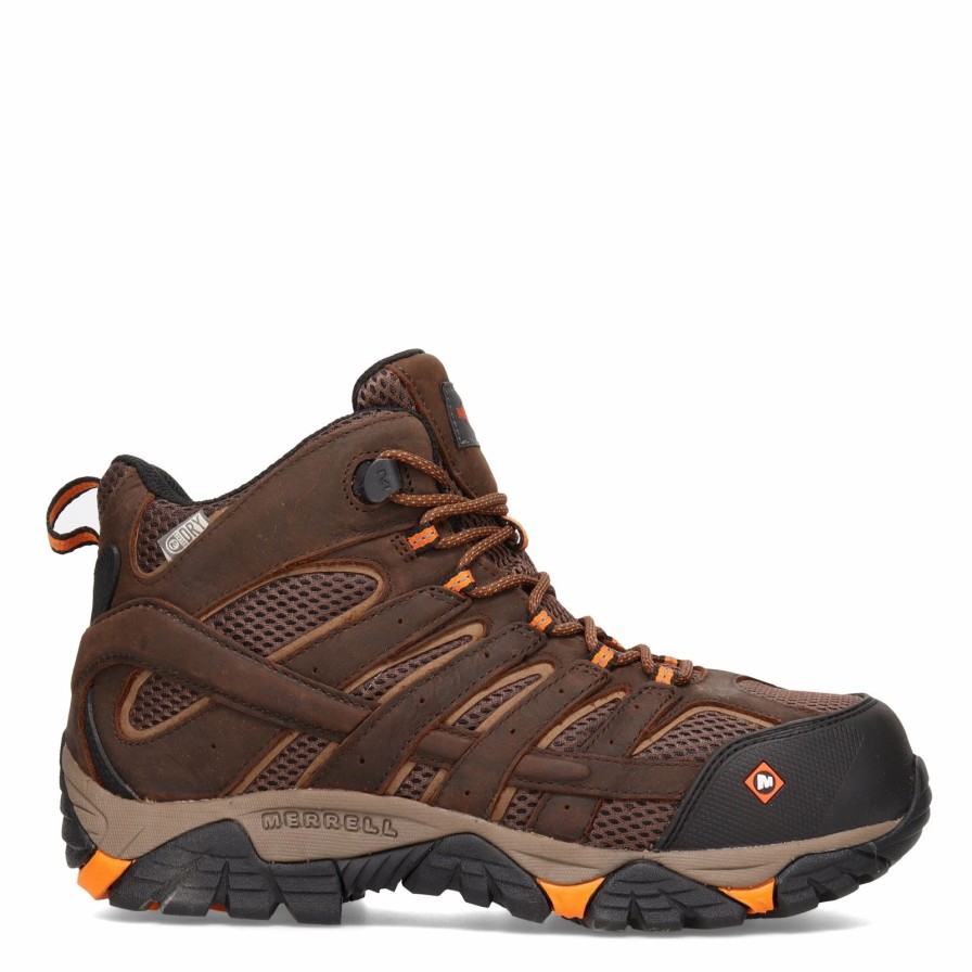 Boots * | Men'S Merrell, Moab Vertex Mid Waterproof Comp Toe Wide Width