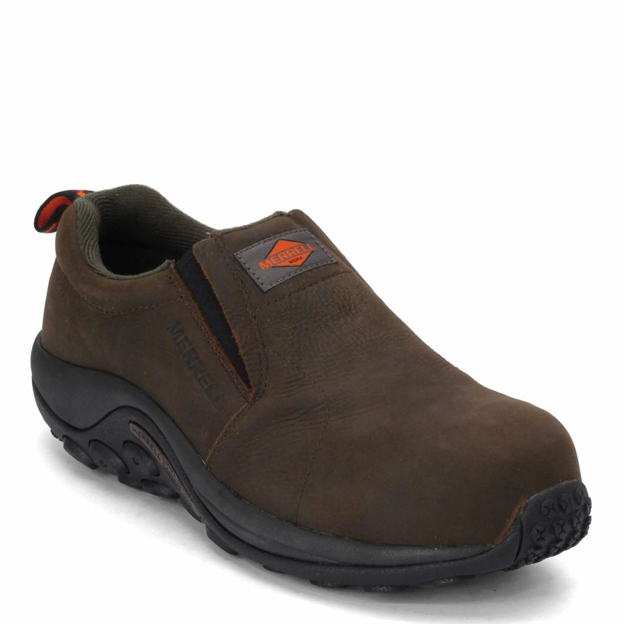 Slip-On * | Men'S Merrell, Jungle Moc Comp Toe Work Shoe Wide Width