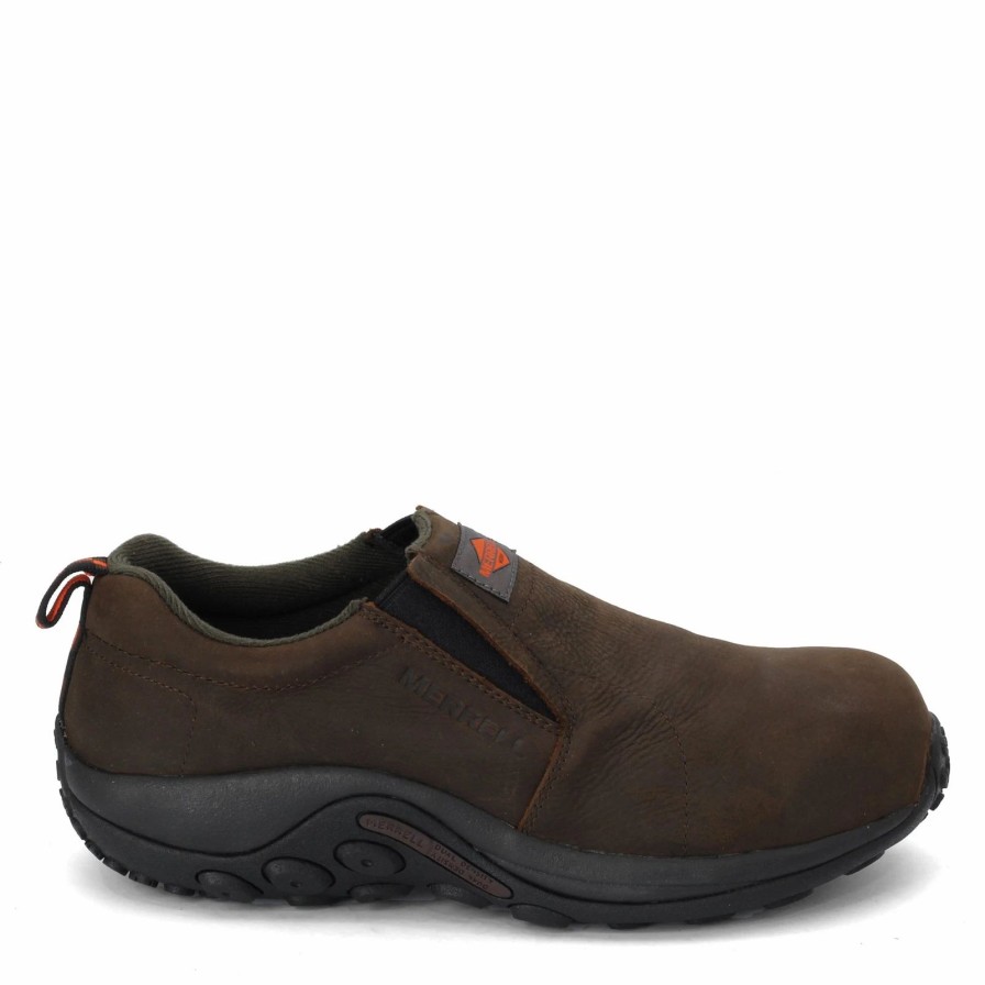 Slip-On * | Men'S Merrell, Jungle Moc Comp Toe Work Shoe Wide Width