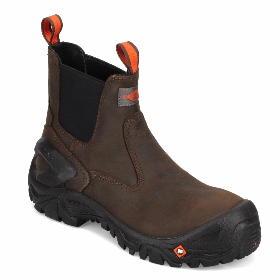 Boots * | Men'S Merrell Work, Strongfield Chelsea Waterproof Comp Toe Work Boot