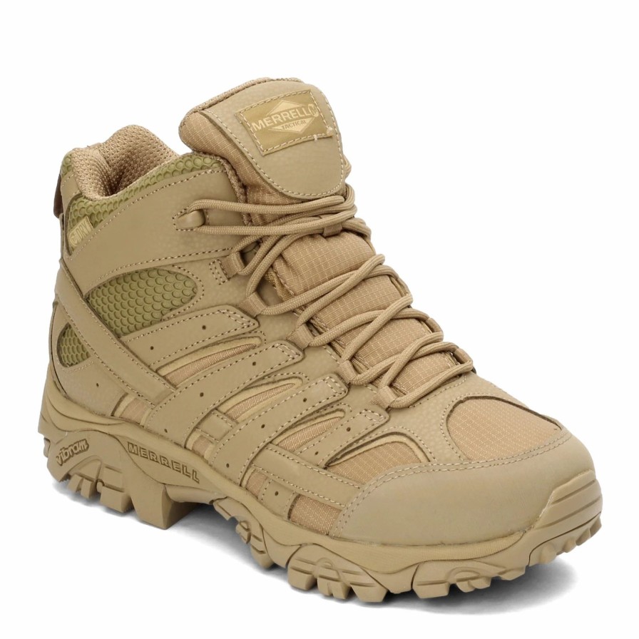 Boots * | Men'S Merrell, Moab 2 Mid Tactical Waterproof Boot Wide Width