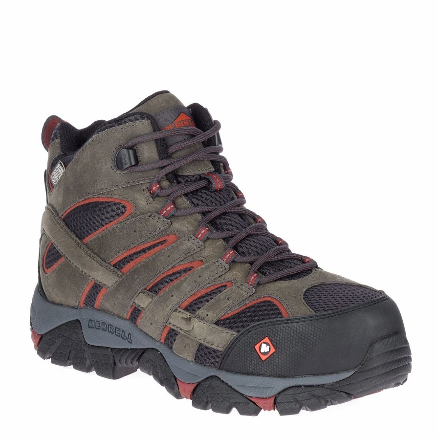 Boots * | Men'S Merrell, Moab Vertex Mid Waterproof Comp Toe