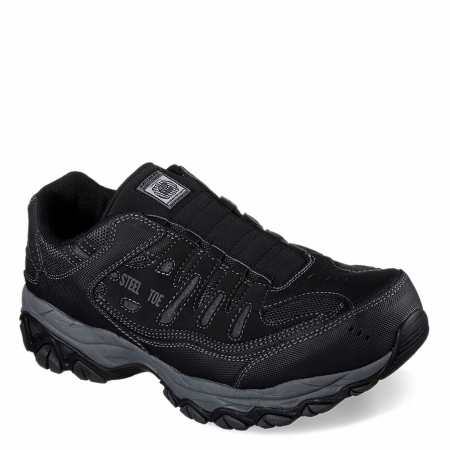 Slip-On * | Skechers Work Men'S Skechers, Cankton Ebbitt Steel Toe Work Shoe