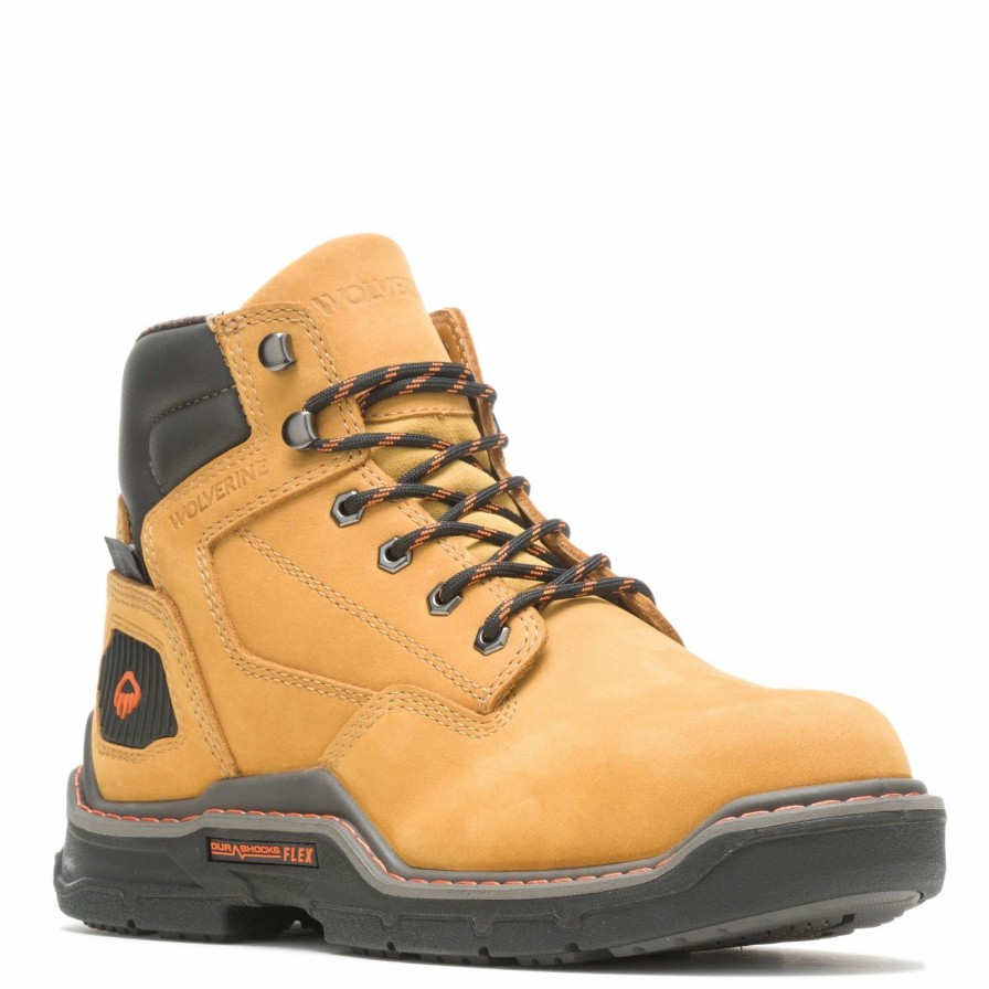 Boots * | Men'S Wolverine Boots, Raider Durashocks 6In Wp Work Boot