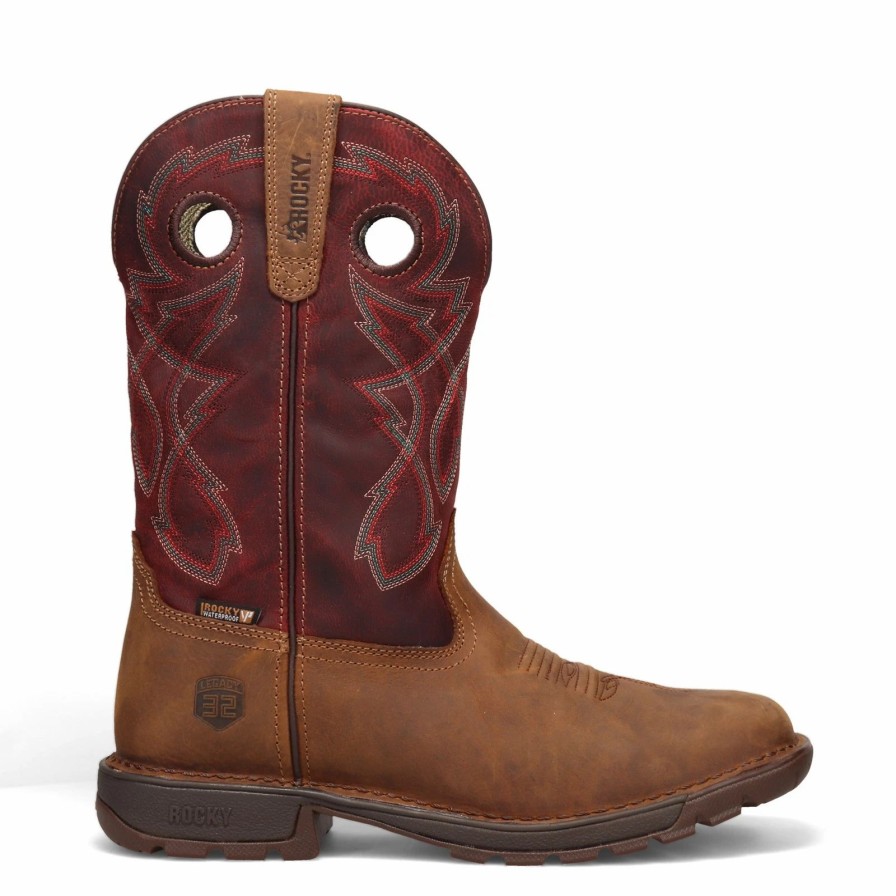 Boots * | Men'S Rocky, Legacy 32 Waterproof Soft Toe Western Work Boot