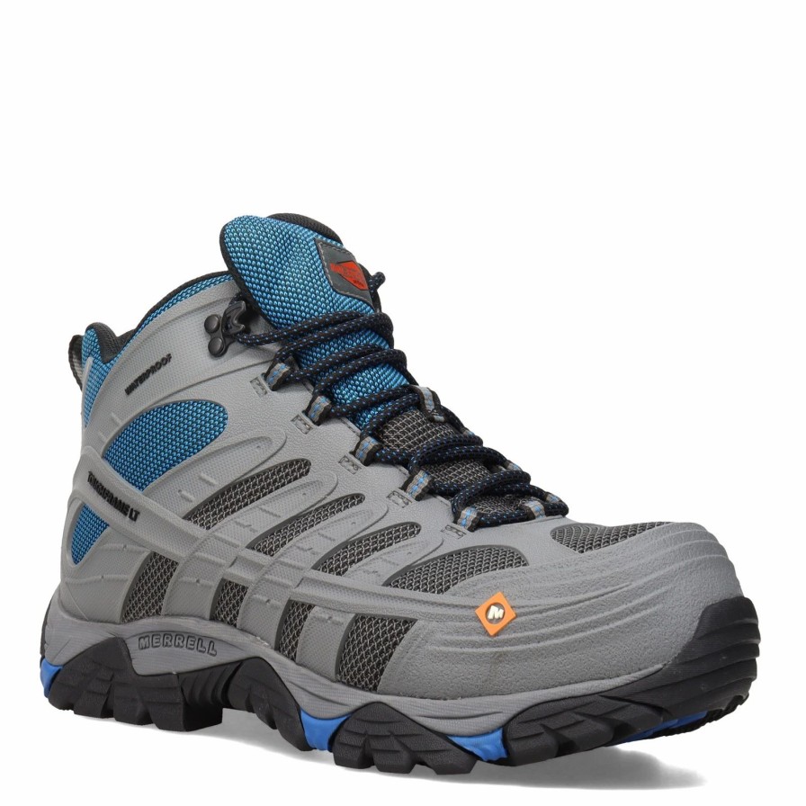 Boots * | Men'S Merrell, Moab Velocity Mid Waterproof Carbon Fiber Boot Wide Width