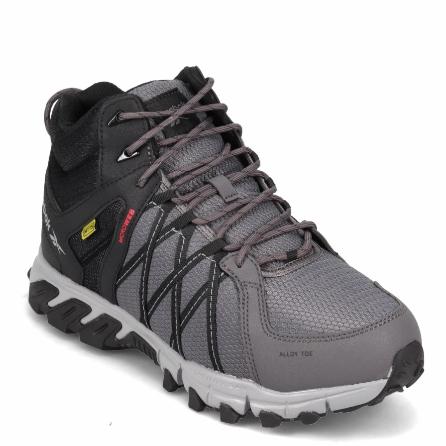 Boots * | Men'S Reebok Work, Trail Grip Mid Work Shoe