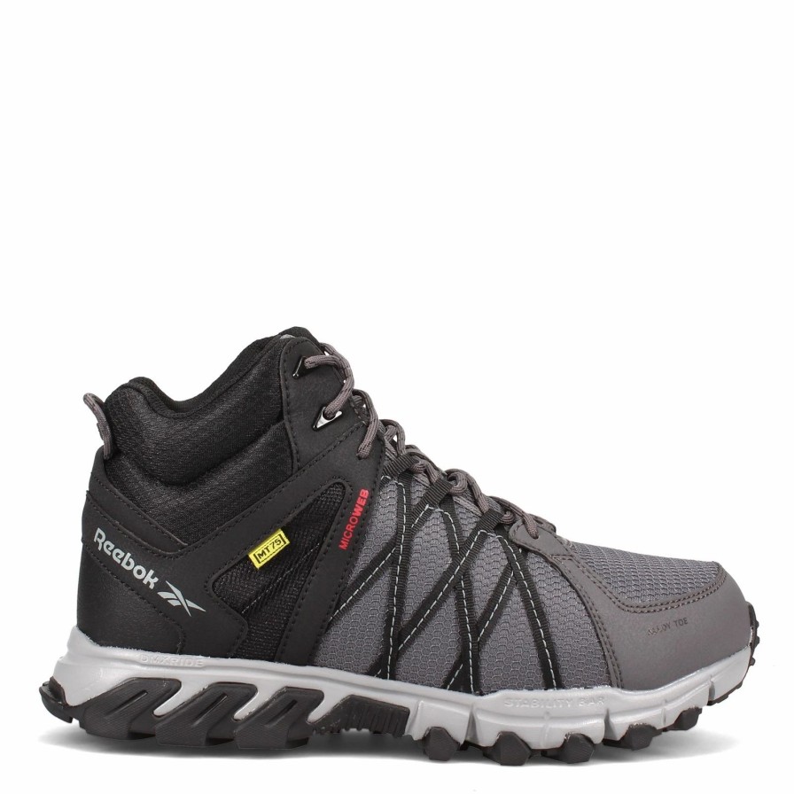 Boots * | Men'S Reebok Work, Trail Grip Mid Work Shoe