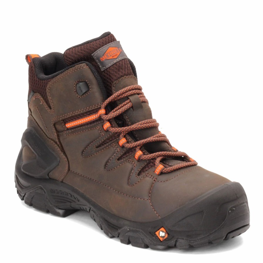 Boots * | Men'S Merrell Work, Strongfield 6 Inch Work Boot Wide Width