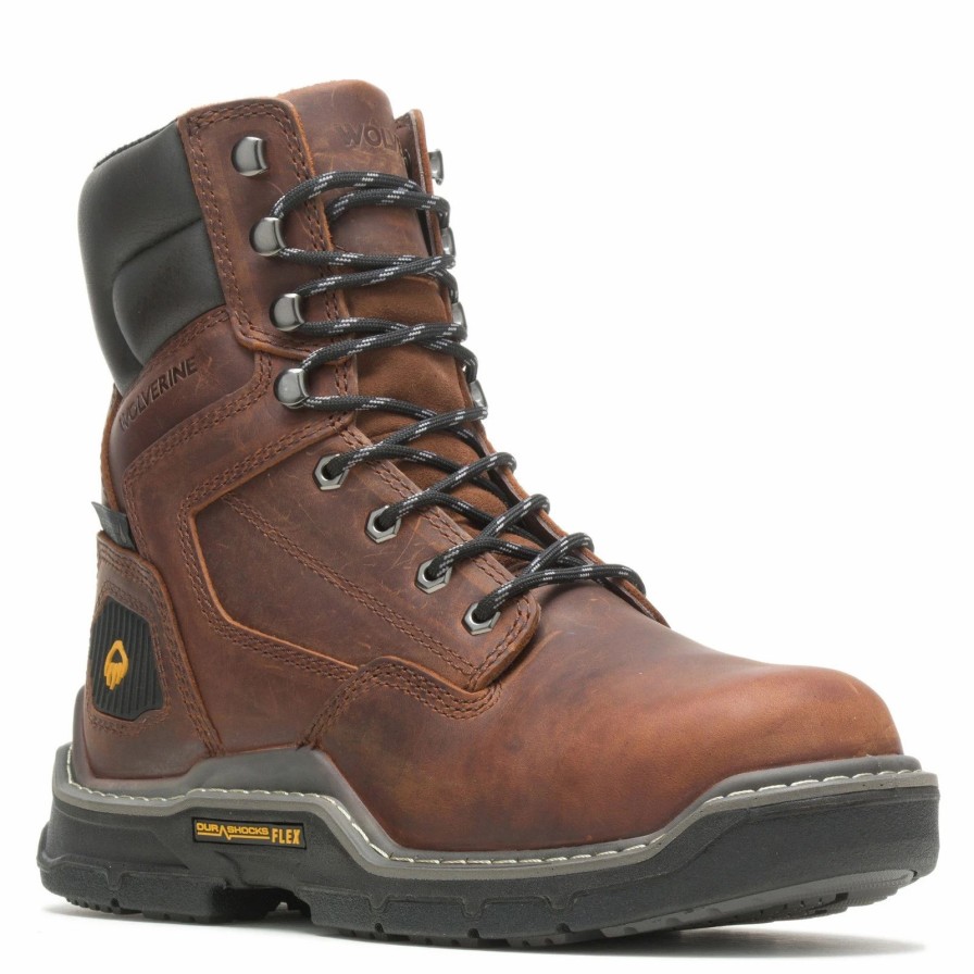 Boots * | Men'S Wolverine Boots, Raider Durashocks Wp 8In Insulated Ct Work Boot