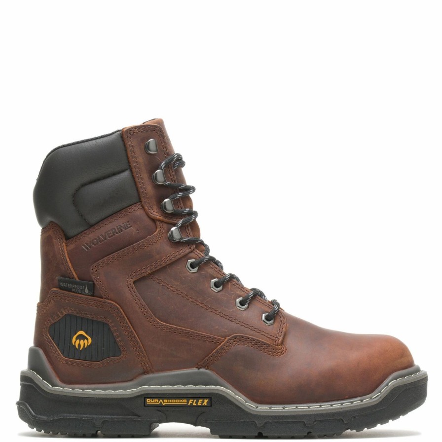 Boots * | Men'S Wolverine Boots, Raider Durashocks Wp 8In Insulated Ct Work Boot