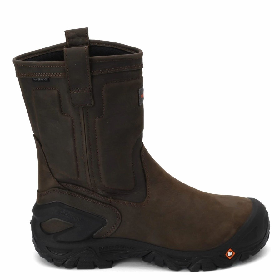 Boots * | Men'S Merrell Work, Strongfield Waterproof Comp Toe Work Boot