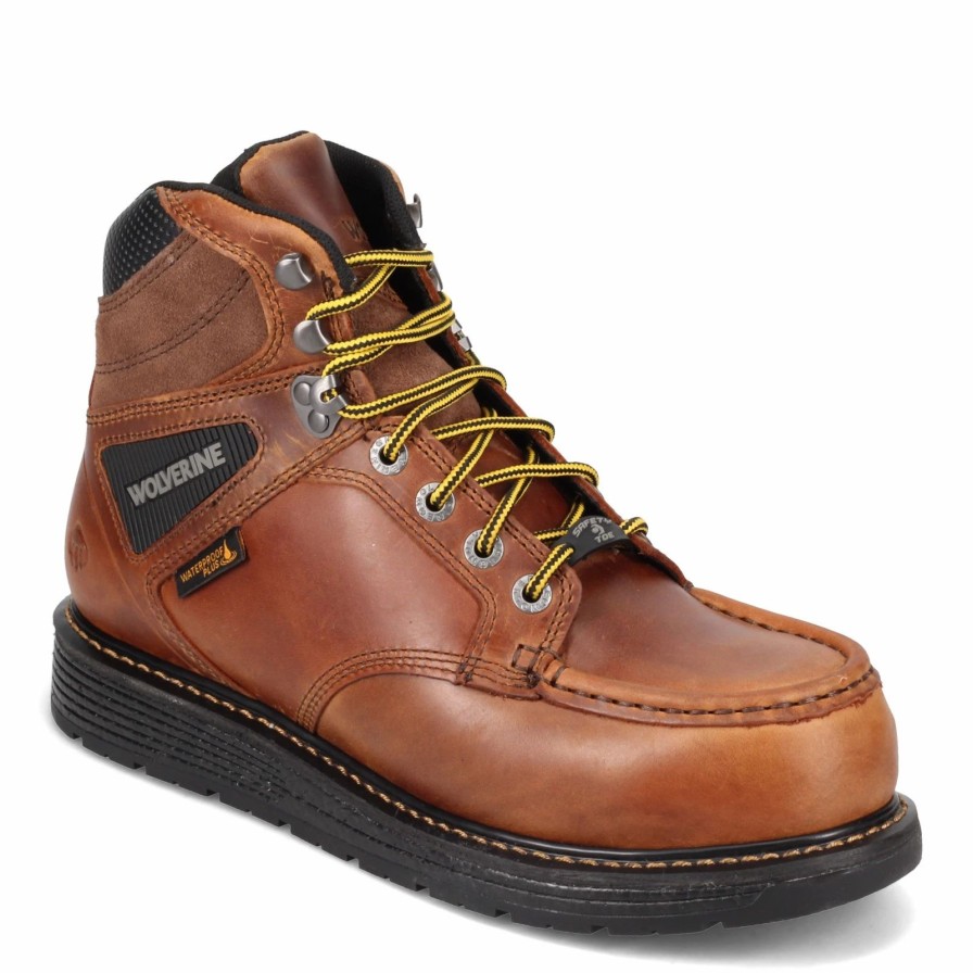 Boots * | Men'S Wolverine Boots, Hellcat Ultraspring Moc Toe Wedge Comp Toe Work Boot