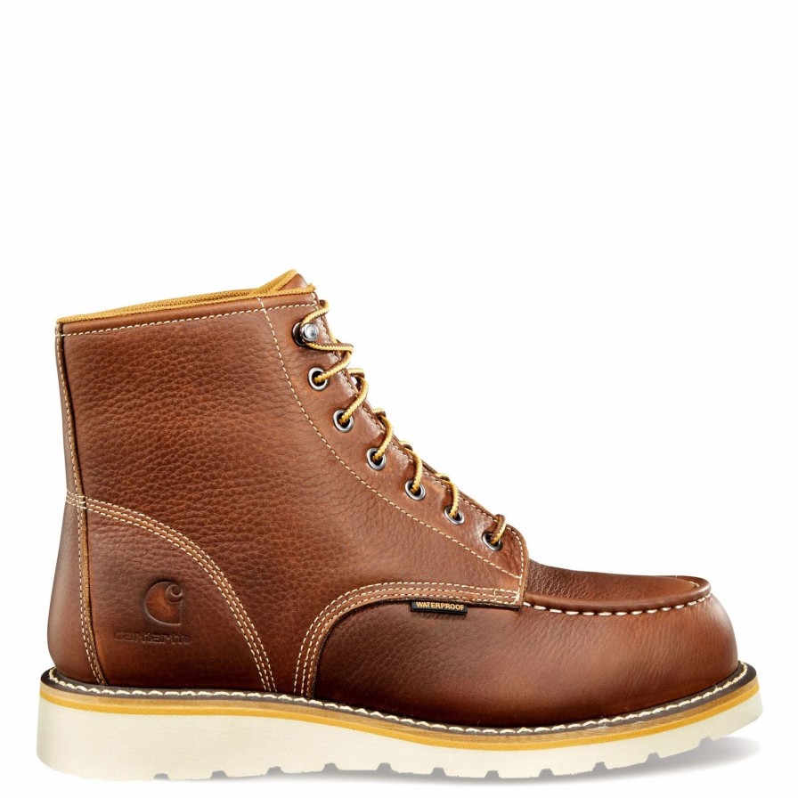 Boots * | Men'S Carhartt, 6 Inch Waterproof Moc Toe Wedge Work Boot