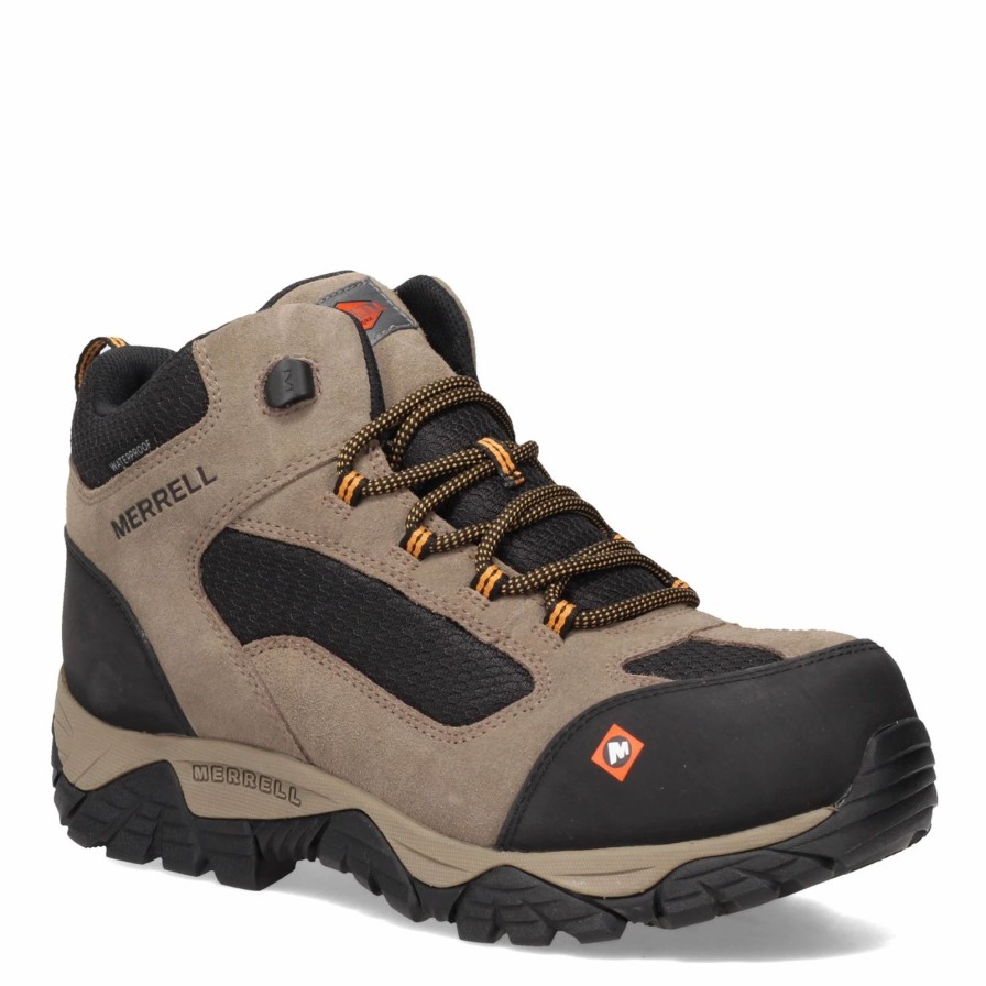 Boots * | Men'S Merrell, Moab Onset Mid Waterproof Comp Toe Work Boot