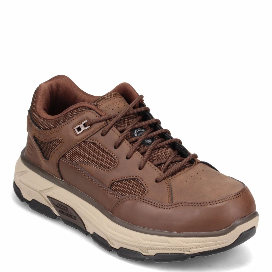 Sneakers * | Skechers Work Men'S Skechers, Max Stout Alloy Toe Work Shoe