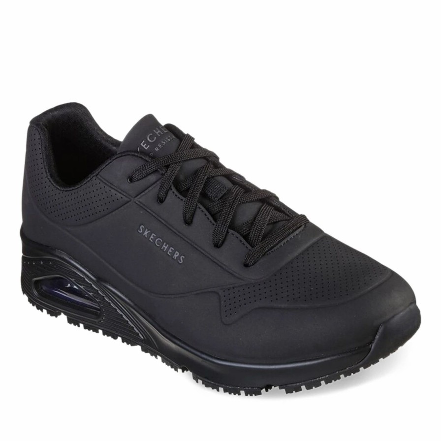 Sneakers * | Men'S Skechers Work, Relaxed Fit: Uno Sr Sutal Sneaker Wide Width