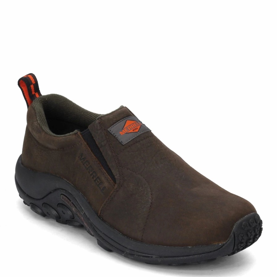 Slip-On * | Men'S Merrell, Jungle Moc Leather Sr Work Shoe