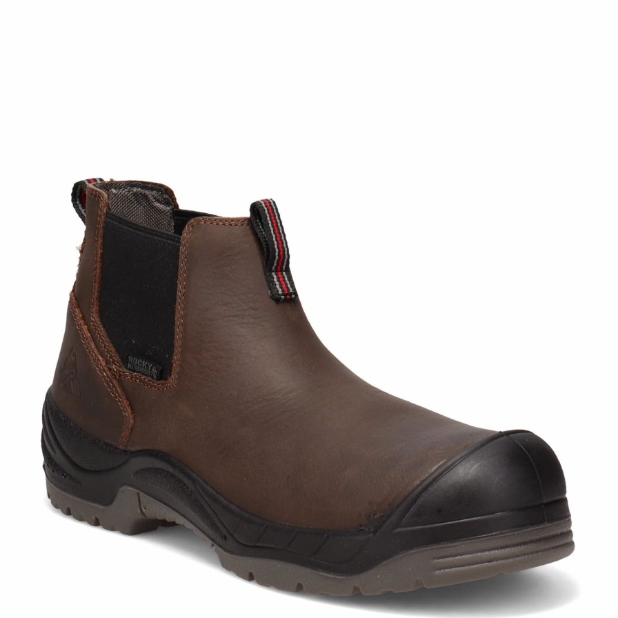 Boots * | Men'S Rocky, Worksmart Waterproof Comp Toe Chelsea Work Boot