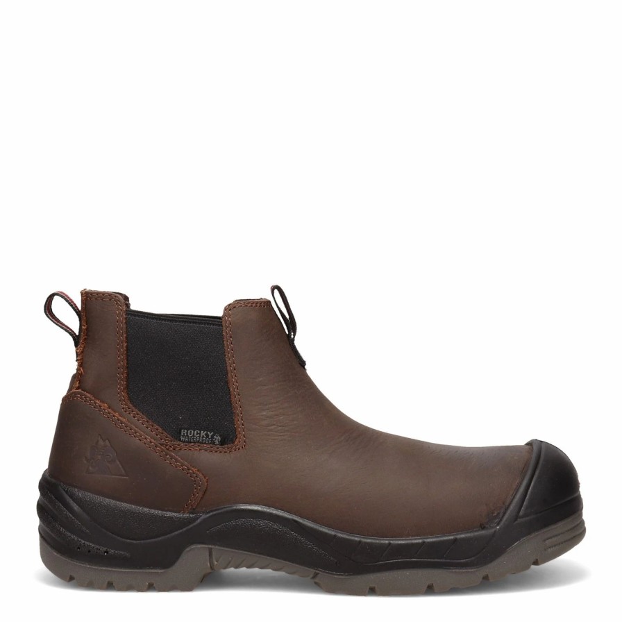 Boots * | Men'S Rocky, Worksmart Waterproof Comp Toe Chelsea Work Boot