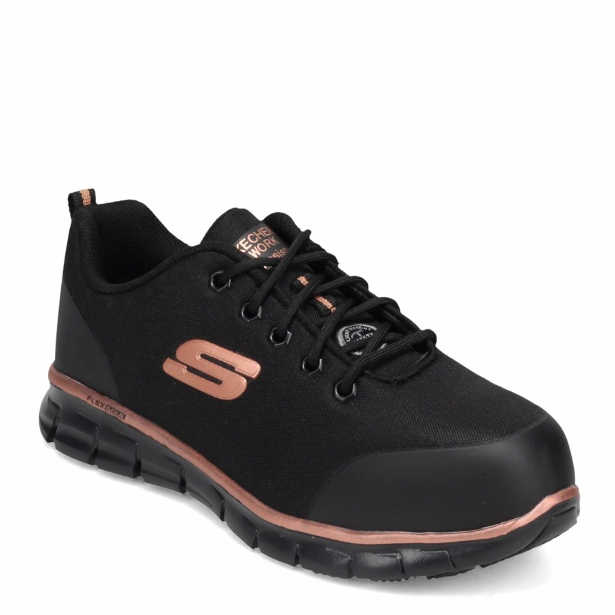 Sneakers * | Women'S Skechers Work, Sure Track Chiton Alloy Toe Work Shoe