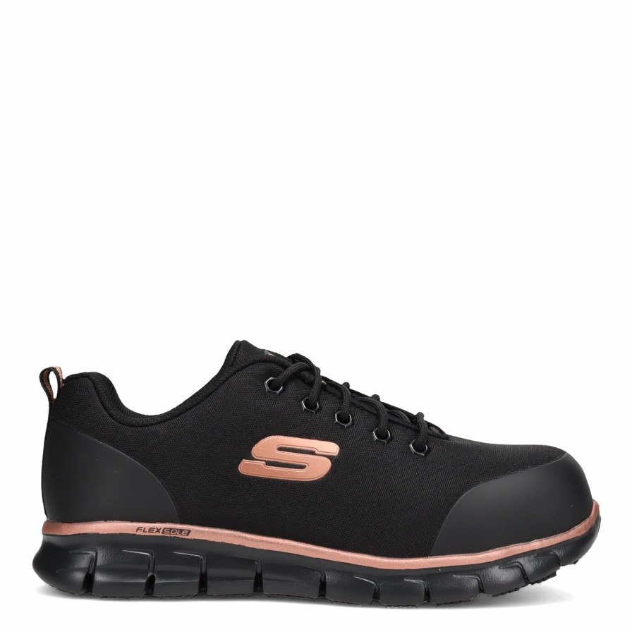 Sneakers * | Women'S Skechers Work, Sure Track Chiton Alloy Toe Work Shoe