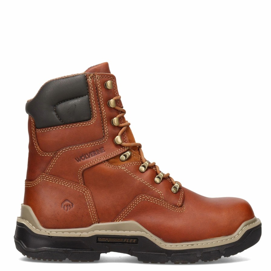 Boots * | Men'S Wolverine Boots, Raider Durashocks 8In Work Boot