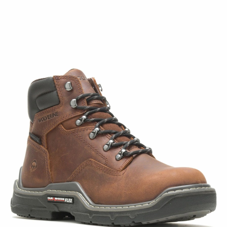 Boots * | Men'S Wolverine Boots, Raider Durashocks 6In Wp Work Boot