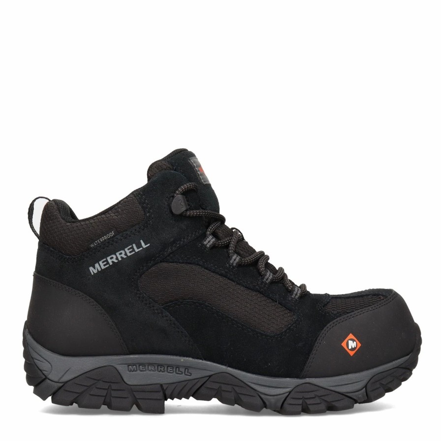 Boots * | Men'S Merrell, Moab Onset Mid Waterproof Comp Toe Work Boot