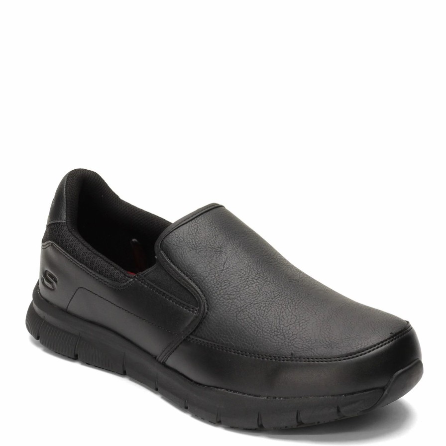 Slip-On * | Skechers Work Men'S Skechers, Nampa Groton Sr Work Shoe Wide Width