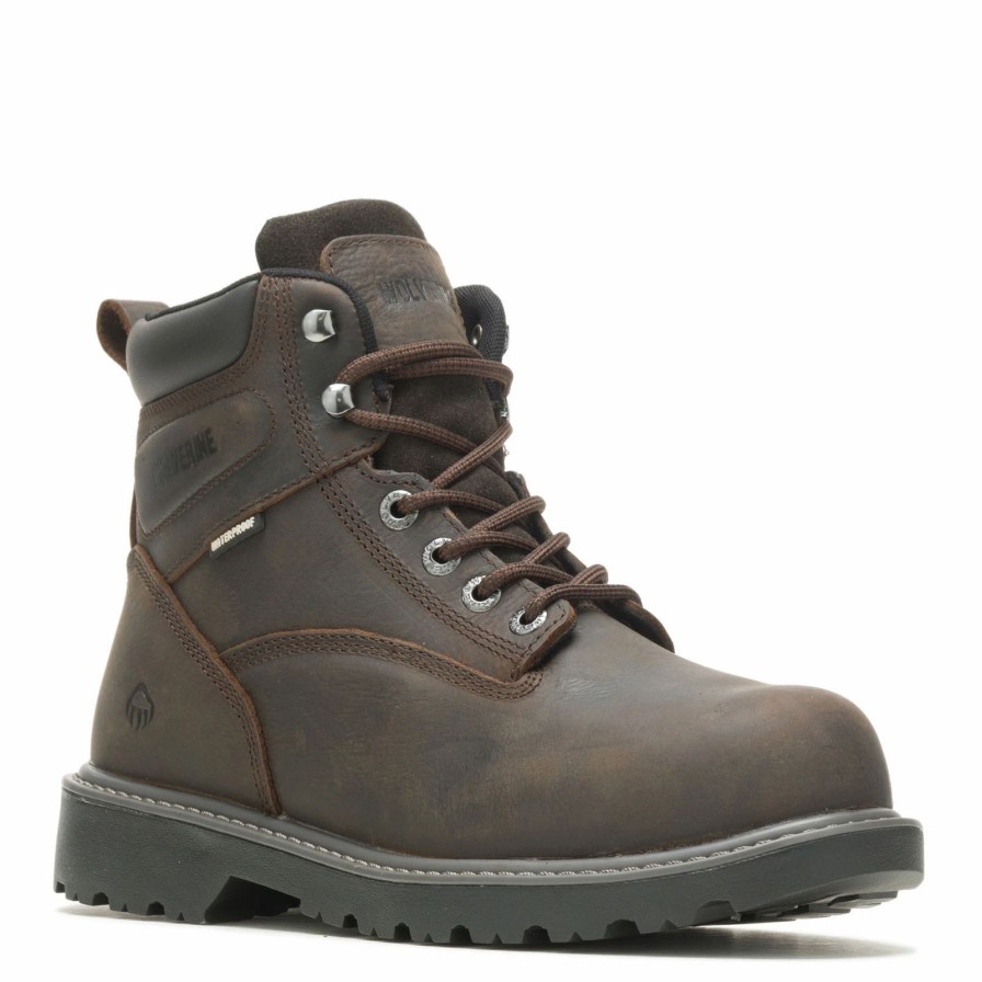 Boots * | Men'S Wolverine Boots, Floorhand 6 Inch Waterproof Steel Toe Work Boot