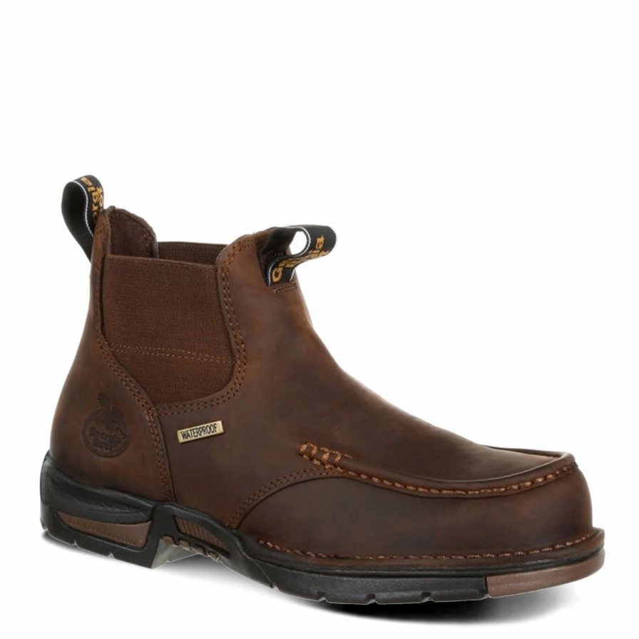 Boots * | Men'S Georgia Boot, Athens Chelsea Waterproof Boot