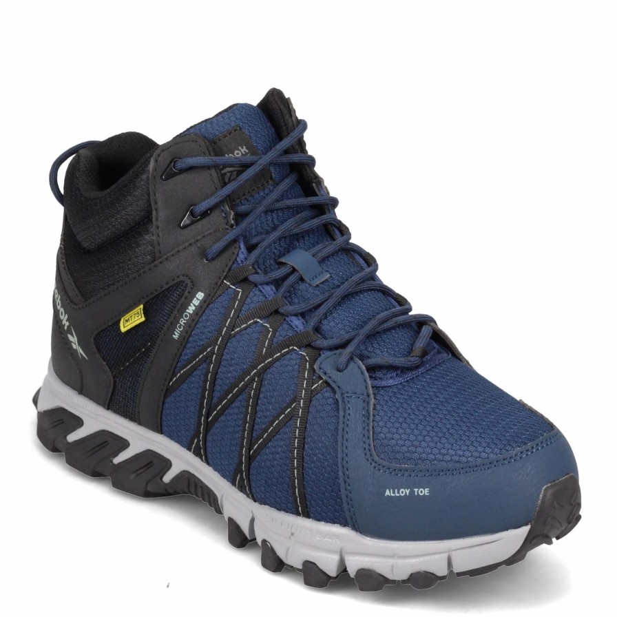 Boots * | Men'S Reebok Work, Trail Grip Mid Work Shoe